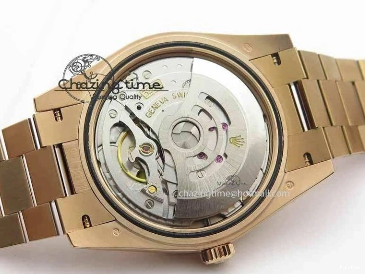 MiroTime 0318 Sophisticated Day-Date 40mm 228239 RG Noob 1:1 Best Edition Brown Roman Dial On RG President Bracelet A 3707